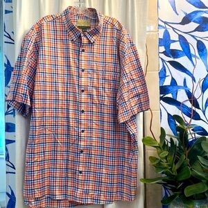 NWOT Men’s Plaid Cabela’s Outfitter Series Short Sleeve Button Down Shirt 2XL